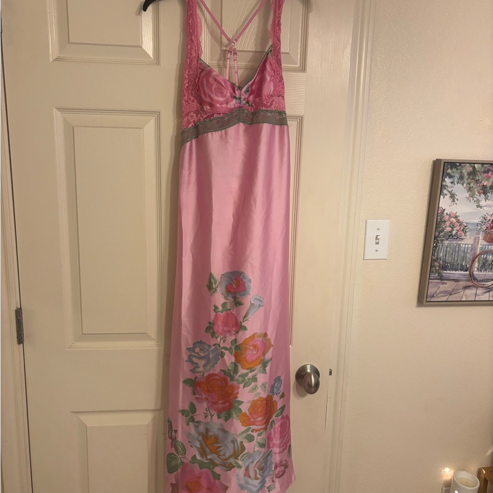 Free People Pink Floral Maxi Dress